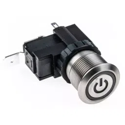 RS PRO Illuminated Push Button Switch 19.1 mm Cutout SPST White LED 250 / 125 V AC, 1758494-picture-12