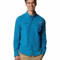 Columbia Mens Blue Omni-Shade Wild Cast Shirt-picture-44