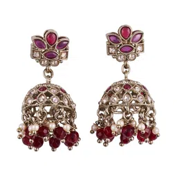 SALONI FASHION JEWELLERY Geometric Jhumkas Earrings image 4