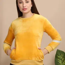 Sweet Dreams Mustard Fleece Regular Fit Sweatshirt-image-0