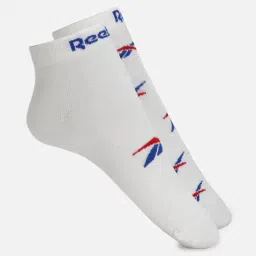 Reebok White Regular Fit Logo Printed Socks - Pack of 3-image-38