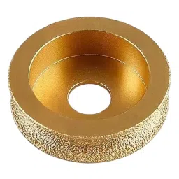 TileMaster Brazed Diamond Ceramic Grinding Wheel Round Shape Gold Color 20 mm Thickness 7 cm Length, TM-225 image 2