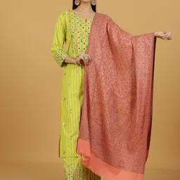 La Vastraa Floral Woven Design Shawl-picture-14