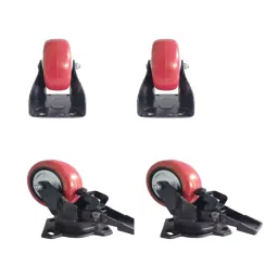 SUWAS TROLLEY STORE 6 x 2 Inch 3000 Kg PU Set Of 2 Fixed & 2 Brake Castor Wheel-picture-36