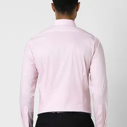 Van Heusen Men Spread Collar Solid Cotton Slim Fit Formal Shirt image 5