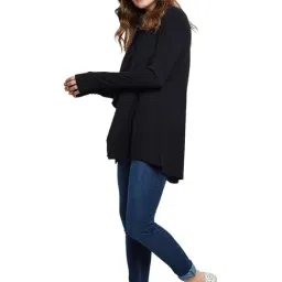 Hypernation Black Cotton Shrug image 4