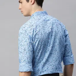 Mast & Harbour Men Blue Regular Fit Printed Casual Shirt image 4
