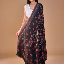 SWI Stylish Women Floral Woven Design Shawl-picture-16