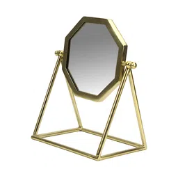 Hind Decor Hexagon Shaped Metal Table Top Mirror-picture-38