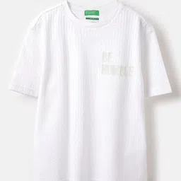United Colors of Benetton Boxy Fit Round Neck Textured T-shirt-picture-20