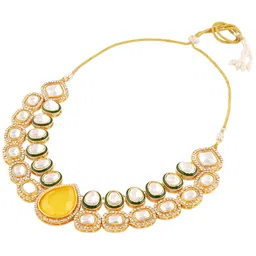 Zaveri Pearls Gold-Plated Stone-Studded Jewellery Set image 3