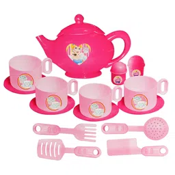 Toysire Princess Tea Set  15 Pcs Set for Boys and Girls Plate Cups Tray Role Play Toys Tea Accessories-image-30