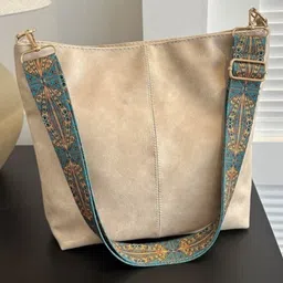 SYGA Women's Large capacity - Multi-Purpose Retro Wide-Band Tote Bag (Milky White)-image-24