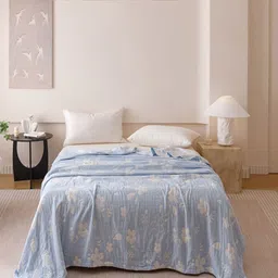 JC HOME Blue AC Room 233 GSM Double Bed Quilt-picture-36