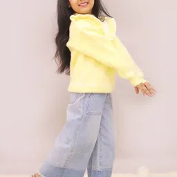 LITTLE GINNIE Girls Woollen Pullover with Fuzzy Detail image 5