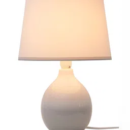 WAABI - SAABI Off White Porcelain Frustum Shaped Table Lamp image 4