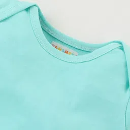 BLUSHES 100% Cotton Knit Halloween Theme Half Sleeves Hocus Pocus Text Printed Onesie - Sea Green image 5