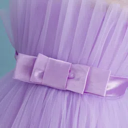 Mark & Mia Woven Sleeveless Party Dress with Bow & Frill Detailing - Lavender image 5