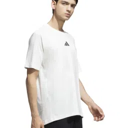 Adidas White Cotton Regular Fit Printed Sports T-Shirt image 4