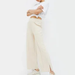 KAPPA Beige Regular Fit Mid Rise Pants image 4