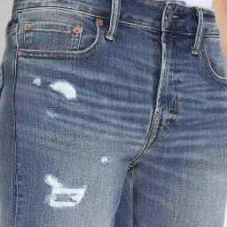 american eagle outfitters Allen Solly Blue Skinny Fit Distressed Jeans image 4