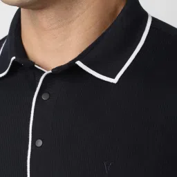 Van Heusen Navy Regular Fit Polo T-Shirt image 4