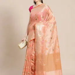 Banarasi Silk Works Pink Woven Saree with Blouse-image-25