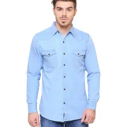 Southbay Light Blue Solid Slim Fit Shirt-picture-41