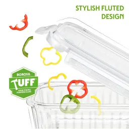 Borosil Transparent 1.52 Ltr Borosilicate Glass Rectangle Container image 4