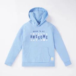 Ed-a-Mamma Kids Blue Cotton Printed Full Sleeves Hoodie-picture-48