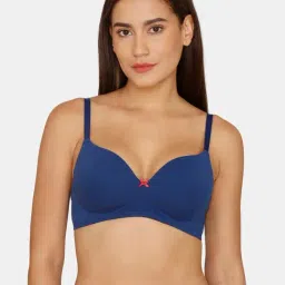 Zivame Blue Half Coverage Padded Bra-picture-32