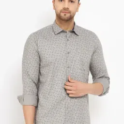Duke Grey Slim Fit Printed Shirt-picture-28