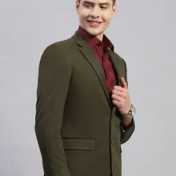 Monte Carlo Olive Regular Fit Blazer image 4