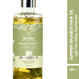 Nat Habit Summer Dasabuti Olive Almond Vit-E Hair Oil - 100 ml-image-0