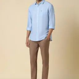Allen Solly Blue Slim Fit Texture Shirt image 4