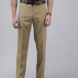 Van Heusen Men Slim Fit Self Design Textured Formal Trousers-picture-14