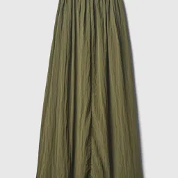 GAP Green Cotton Solid Skirt image 4