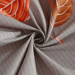 Klotthe Grey 400 TC Cotton Single Bedsheet with Pillow Cover image 4