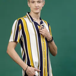 Rigo Men Yellow Striped Shirt image 4