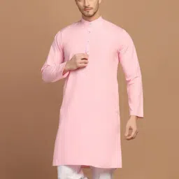 TAHVO Pink Regular Fit Kurta-picture-30