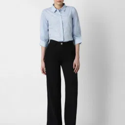 Van Heusen Blue Regular Fit Striped Shirt image 4