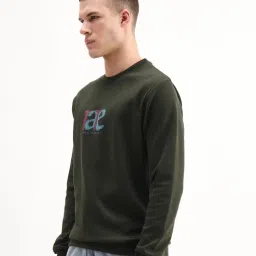 Rare Rabbit Green Regular Fit Printed Sweatshirt image 4