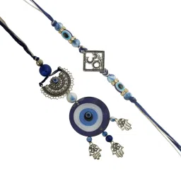 Aapno Rajasthan Majestic Evil Eye Bhaiya Bhabhi Rakhi Set image 4