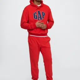 GAP Red Regular Fit Embroidery Joggers image 4
