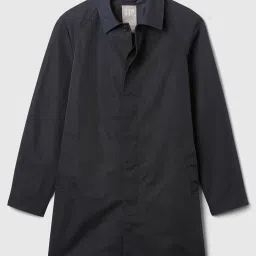 GAP Blue Regular Fit Solid Coats image 4