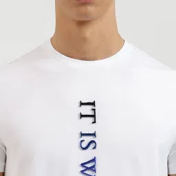 United Colors Of Benetton White Regular Fit Printed T-Shirt image 4