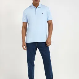 Tommy Hilfiger Men Solid Polo Collar Cotton T-shirt image 2