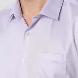 Van Heusen Purple Cotton Regular Fit Texture Shirts image 4