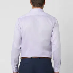 Van Heusen Purple Cotton Regular Fit Texture Shirts image 2