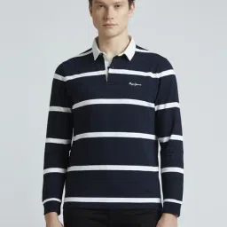 Pepe Jeans Navy Cotton Regular Fit Striped Sweatshirt-picture-26